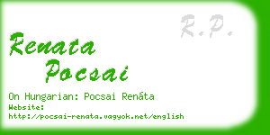 renata pocsai business card
